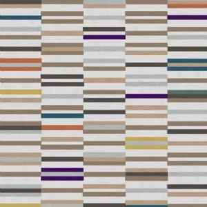 Tapete Listrado Anni nas Cores: Areia, Chocolate, Roxo, Cinza Claro,  Mostarda, Azeitona, Petróleo, Telha, Marrom e Café com Leite.