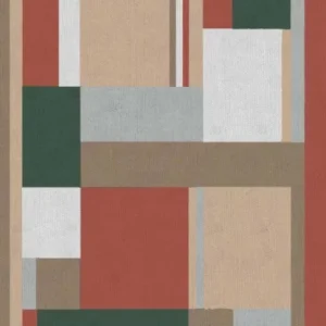 Tapete com tons terrosos Gunta nas Cores: Telha, Café com Leite, Chocolate, Areia, Caqui e Militar.