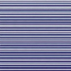 Tapete azul com listras finas Cores: Areia, Azul Celeste e Azul Marinho.