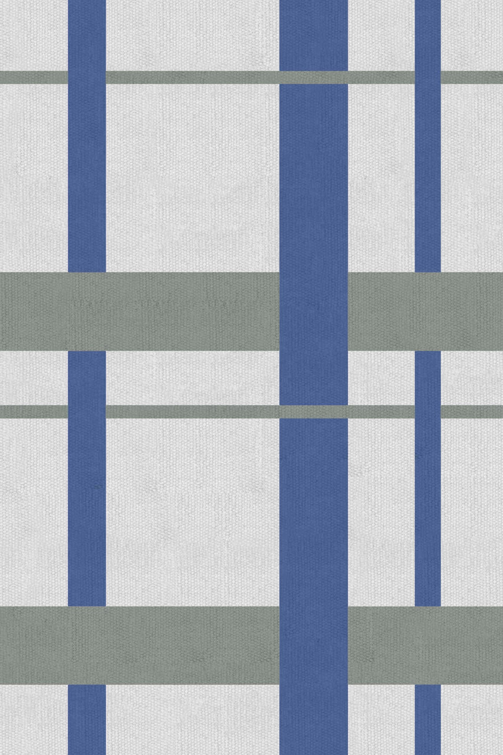 Tapete xadrez para sala moderna l Koord Tapete artesanal para sala moderno, Cores: Areia, Azul Celeste e Caqui. Design xadrez, dando contraste e um toque especial em sua decoração! l Koord