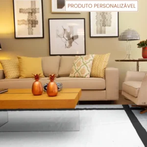 Tapete Di Personalizável desenhado feito à mão, 100% algodão reciclado