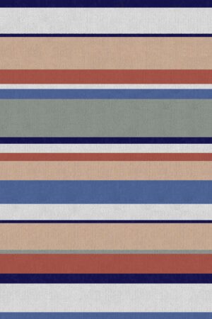 Tapete listrado em diferentes espessuras nas cores: Azul Marinho, Café com leite, Caqui, Azul Celeste, Telha e Areia