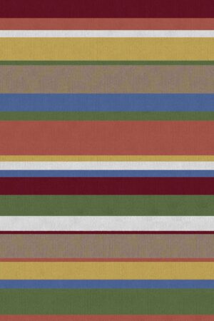 Tapete listrado mod Victor nas Cores: Areia, Amarelo Mostarda, Azul Celeste, Bordo, Chocolate, Telha e Verde Azeitona.