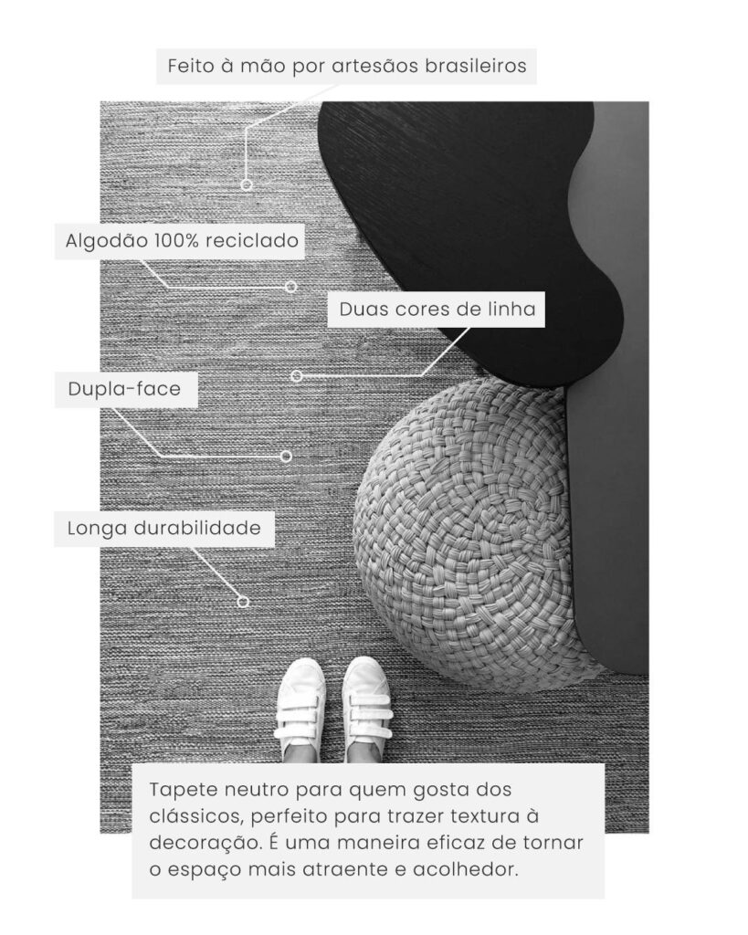 Detalhes tapete artesanal mescla l koord Tapeçaria