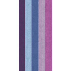 Tapete Passadeira listrada cores: rose, azul bebe, lílas, roxo e azul celeste.