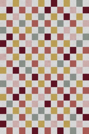 Tapete Geraldo em cores: areia, rosa seco, amarelo mostarda, bordô, caqui e telha.