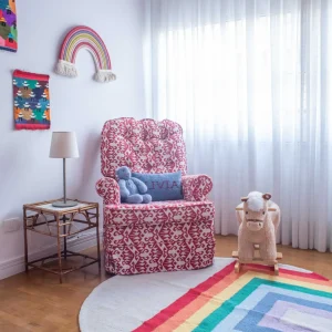 Tapete redondo arco - íris colorido à pronta entrega l koord tapeçaria