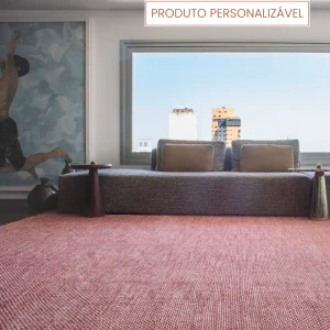 Tapete Trama Personalizável  Com textura feito à mão, 100% algodão reciclado