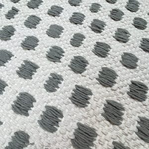 Tapete Ibos Personalizável Cru e Caqui  xadrez feito à mão, 100% algodão reciclado