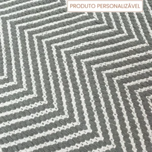 Tapete Tuareg Personalizável Cru e Caqui geométrico feito à mão, 100% algodão reciclado