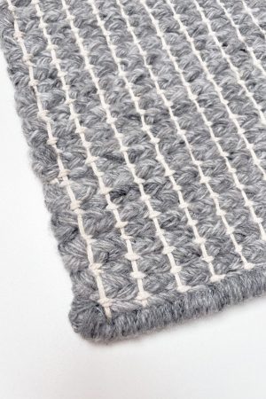 Tapete artesanal prata Cesta detalhe l koord tapeçaria