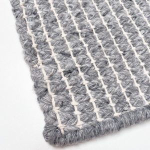 Tapete artesanal prata Cesta detalhe l koord tapeçaria