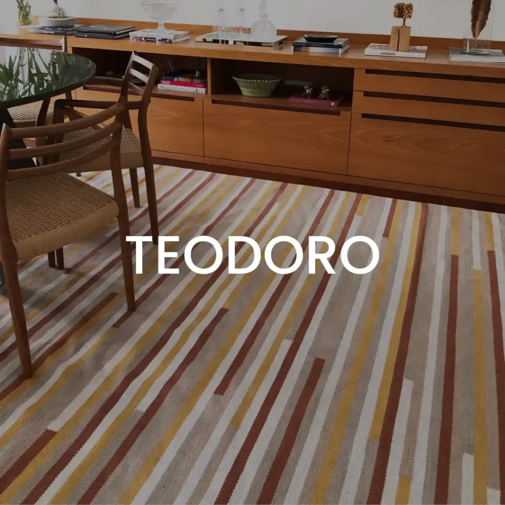 Tapete Artesanal listras finas modelo Teodoro l Koord Tapeçaria