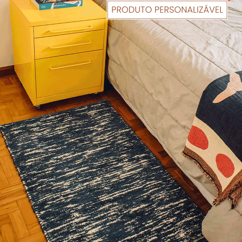 Tapete Felpo Personalizável Fios peludos feito à mão, 100% algodão reciclado l koord