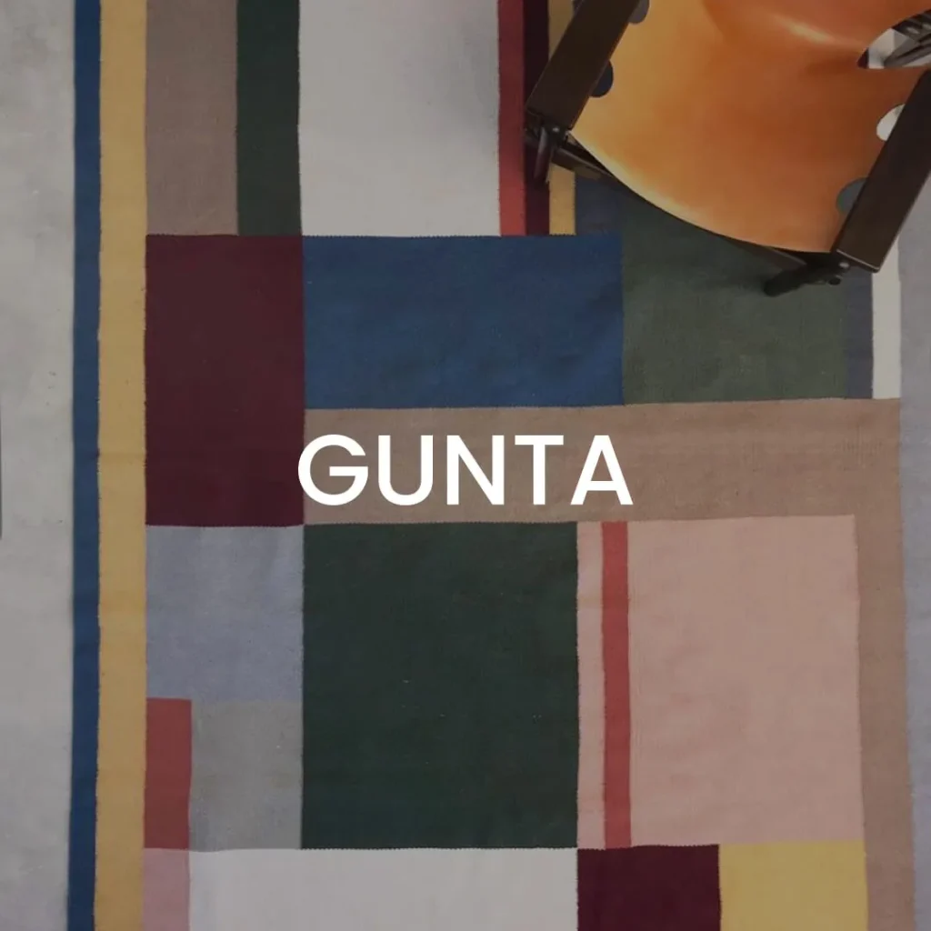 Tapete artesanal contemporâneo modelo Gunta l Koord Tapeçaria