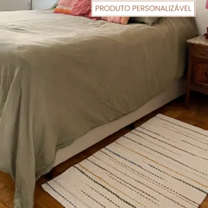 Tapete Filete Personalizável Colorido feito à mão, 100% algodão reciclado