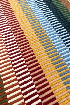 tapete artesanal Mano 1 colorido detalhe l koord tapeçaria