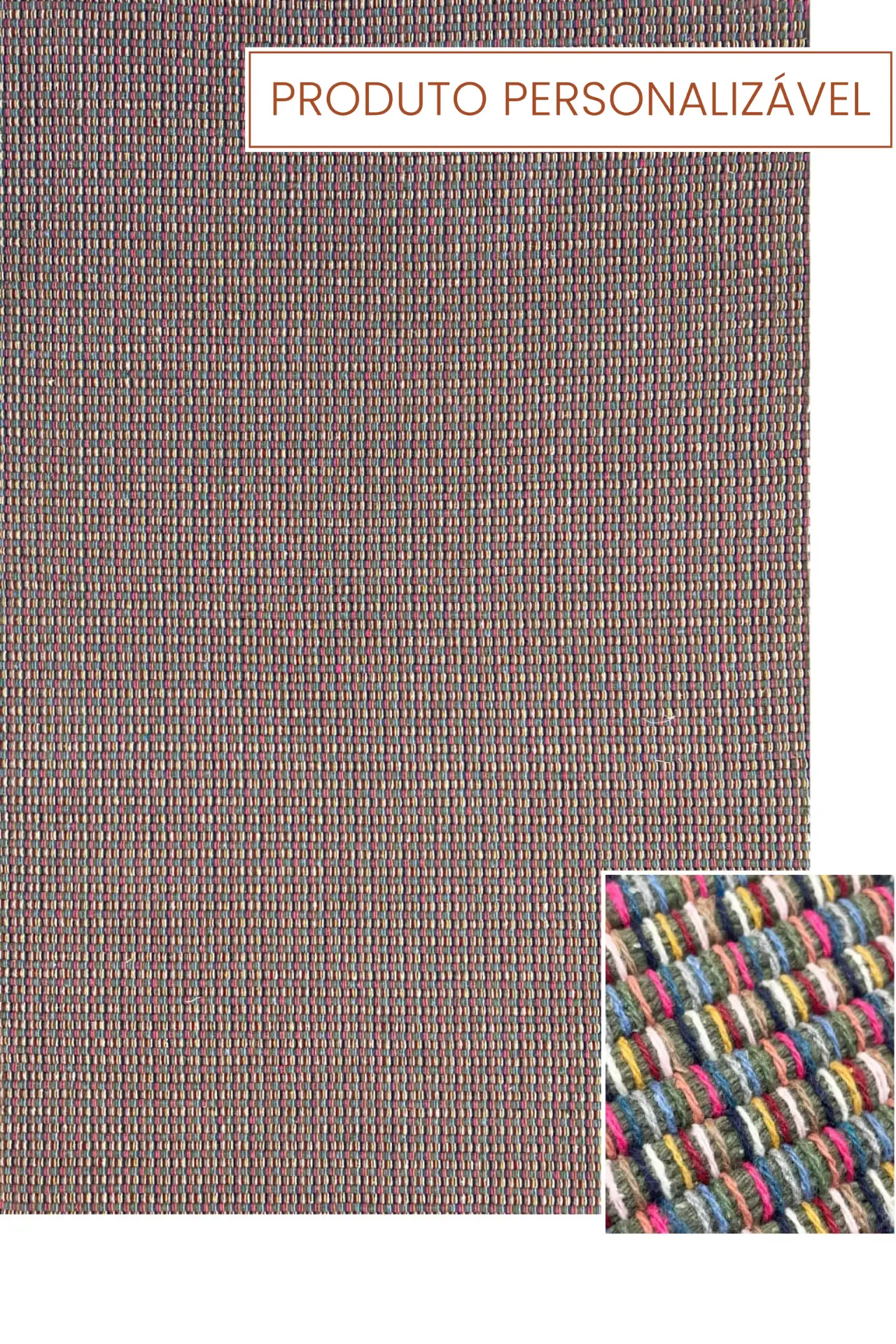 Tapete Artesanal Seixo colorido feito à mãol Koord Tapeçaria