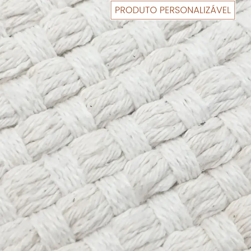Tapete artesanal Cascalho Personalizável Cru feito à mão, 100% algodão reciclado Tapete artesanal Cascalho Personalizável Cru feito à mão, 100% algodão reciclado