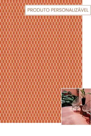 Tapete Corda náutica Personalizável Terracota feito à mão
